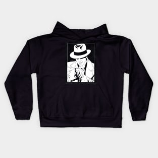 DICK TRACY (Black and White) Kids Hoodie